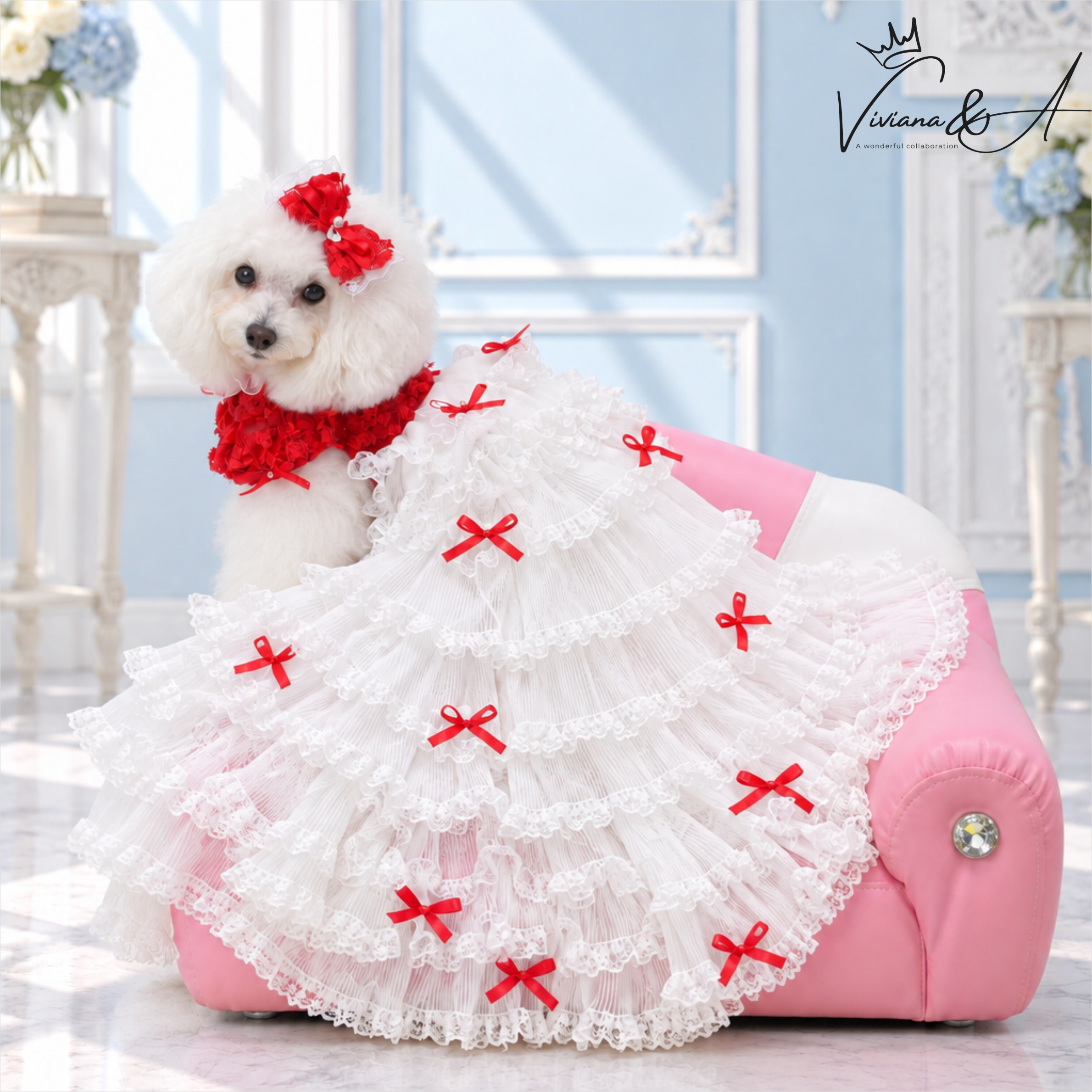【予約商品】フェアリーレースロング   White