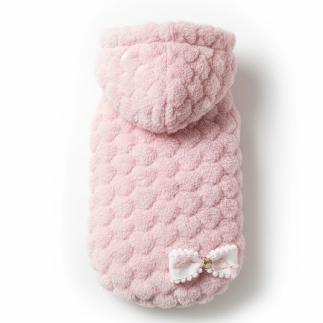 テラヘルツハートファーポンチョ　Pink